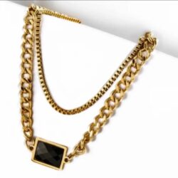 Double-black-necklace
