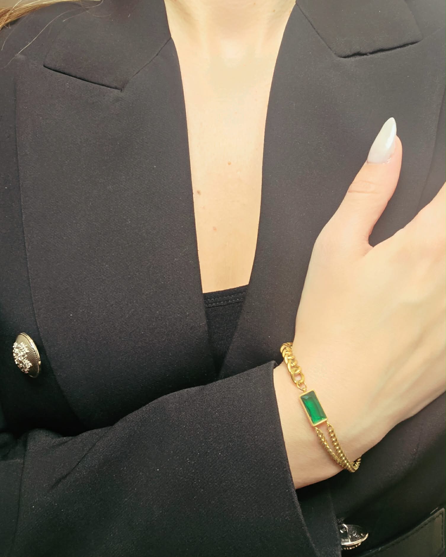 Double green bracelet