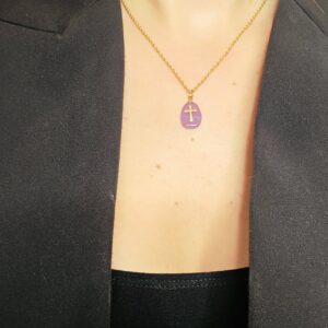 Enamel Purple Necklace
