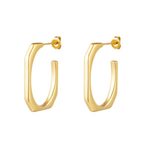 Σκουλαρίκια geometric gold