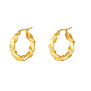 Σκουλαρίκια-gold-Stainless-steel-earrings