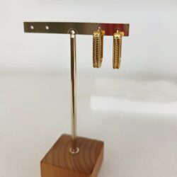 Σκουλαρίκια-gold-woven-rectangle