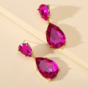 Magenta-earrings