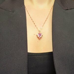 Heart-purple-rose-gold-necklace