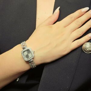 Silver-black-watch