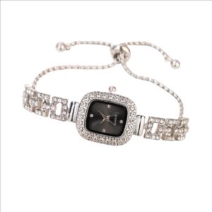 Silver-black-watch