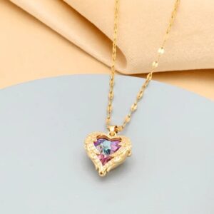 Heart-purple-gold-necklace