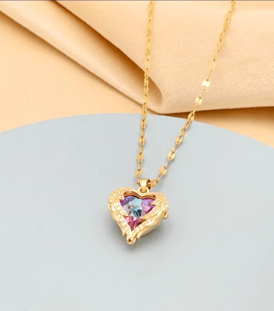 Heart-purple-gold-necklace